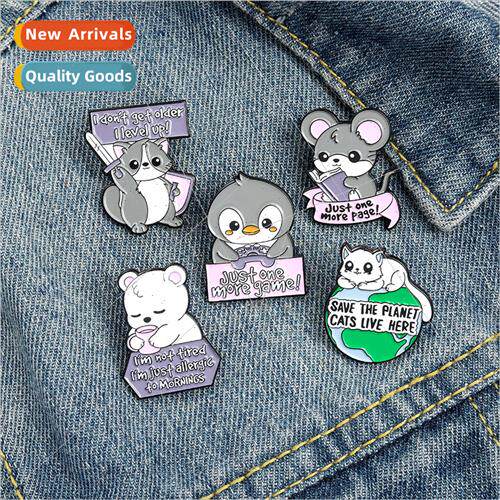 Exquise cute animal brooch kten mouse cartoon rabb penguin b