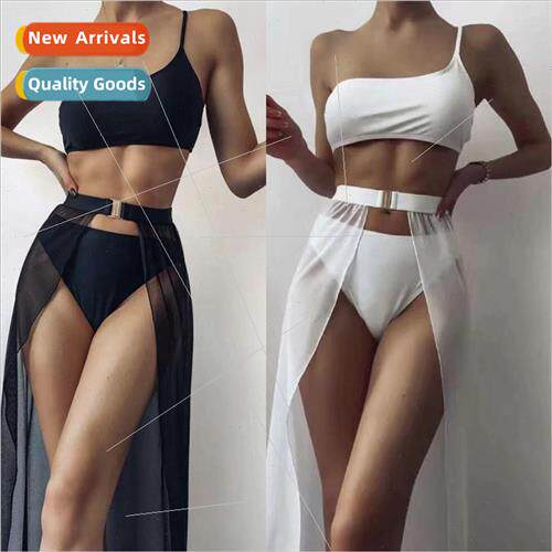 2022 fashion new Europe tie sexy backless i three pieces bik
