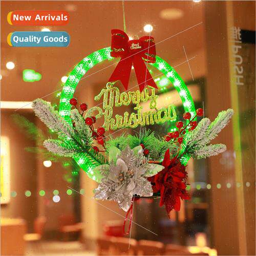 Christmas wreath window diy accessories rattan hanging Chris