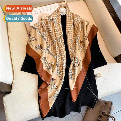 2021 fall winter new Korea twill fashion square scarf steed