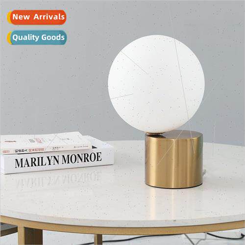 Italian designer simple modern glass orb table lamp living r
