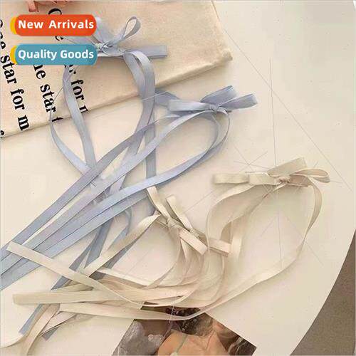 Fashion ins long ribbon bow hair clips female sweet girl bra