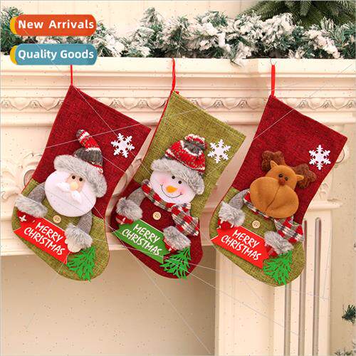 New Large Christmas Stocking  Bags  Children Candy Bags Cart