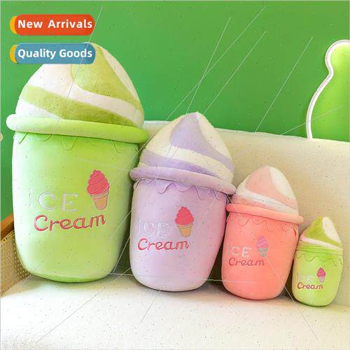 Milk tea cup plush toys cute ice cream school cake pillow be