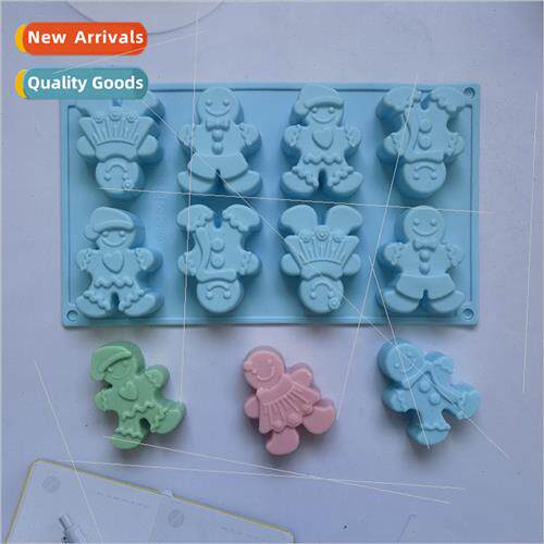 licone 8 Snowman chocolate DIY cake ice cube cookie pastry h