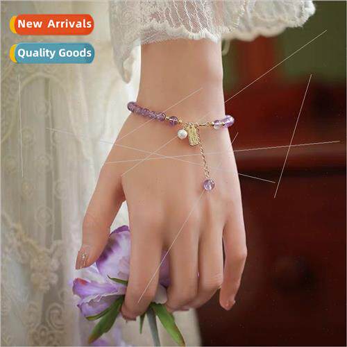 Natural Crystal Bracelet Women Romantic Elegant Lavender Ame