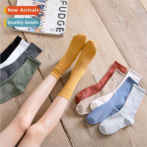 Socks female Korea  mid-calf socks adult socks fall winter c