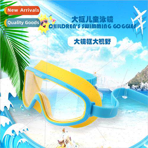 Whale Transparent Large Frame Kids Swimming Goggles licone A