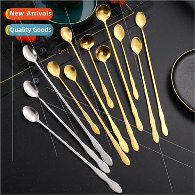 Stainless Steel Gourd Scoop Extended Handle Pointed Round Oi