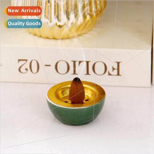 Creative Fresh Modern Mini Small Green Ceramic Incense Inser