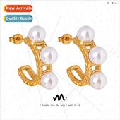 retro French shaped new earri antique pearl Europe imation