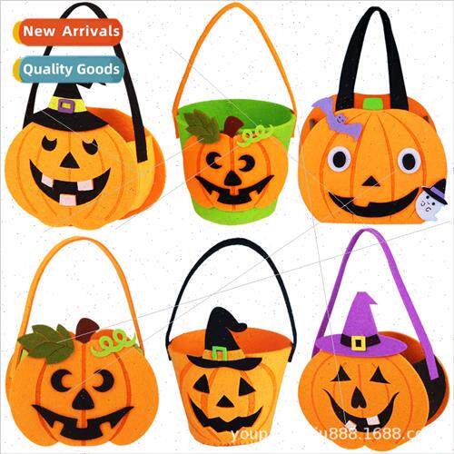 Halloween Day Decoration Props Haunted Pumpkin Bucket Childr