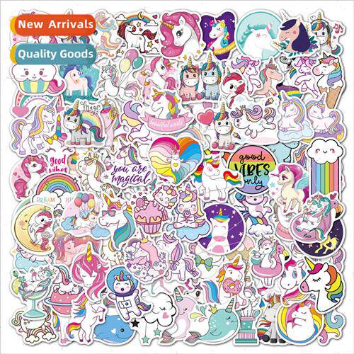 Rainbow horse stickers 100 waterprocartoon animal cute graff