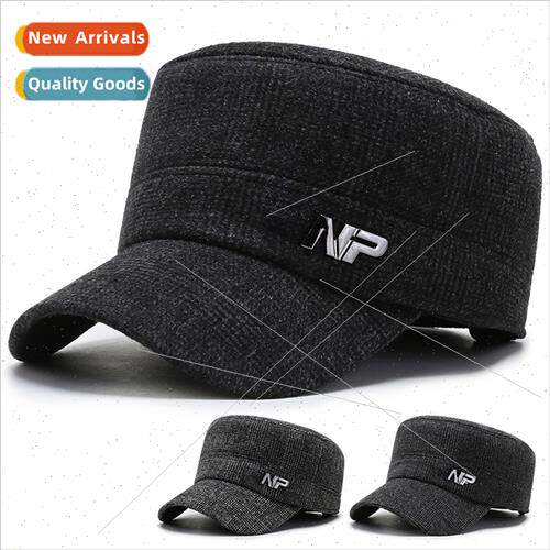Middle-aged elderly hat men fall winter warm padded thickene