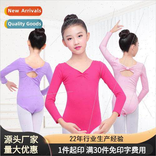 Toddler dance costumes fall long-sleeved girls practice clot