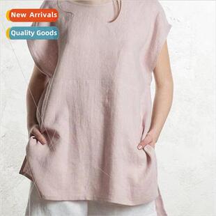 nen Tops Length Women Bat Back Cotton Short 2022 Front