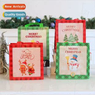 creative bag cartoon storage Printed Christmas woven