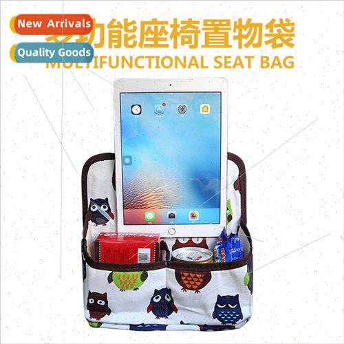 Cute cartoon can put ipad car seat storage hanging bag car s