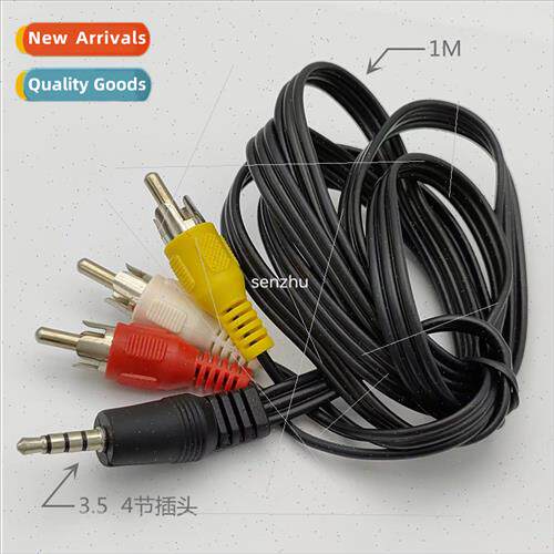 Wire Harness 3.5MM 4 Male Convertor AV Lotus RCA Socket 3 Ma
