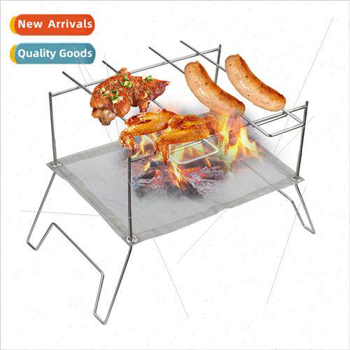 New folding stainless steel barbecue grill convenient BBQ gr