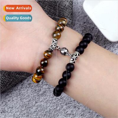 Creative couple bracelets absorb magnets 8mm round beads str