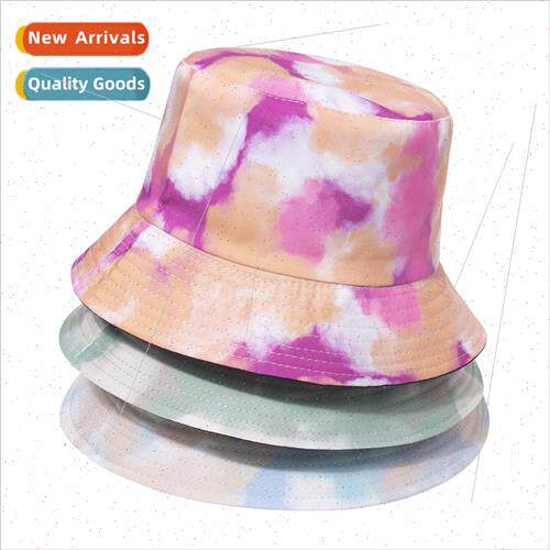 Ins new tie-dye fisherman hat men women fashion nd double-si