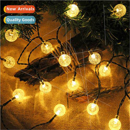Outdoor waterprosolar lights string led bubble ball 2.3CM cr