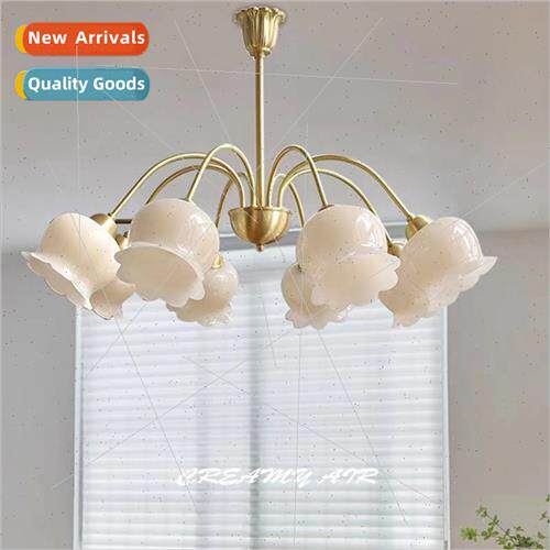 French cream wind bell orchid flower chandelier American ret