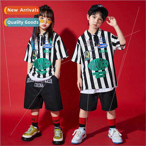 Set dance children tide clothing hip hop summer loose T-shir