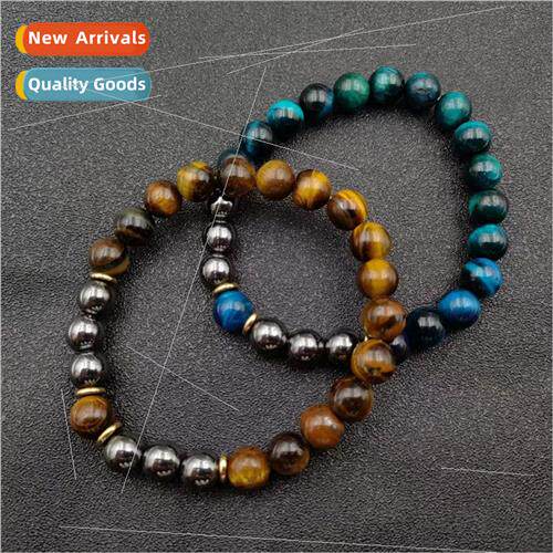 8MM day tiger eye stone hemate Europe American bracelets men