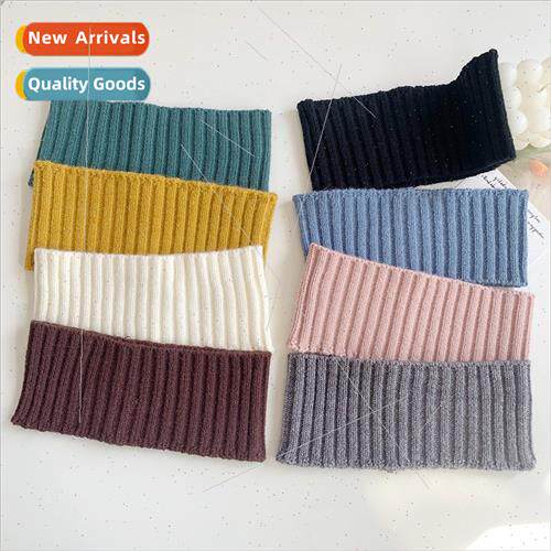 Autumn winter  solid colour knted hair bands ins sports head