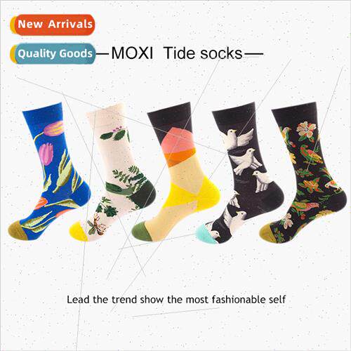 Socks logo fall winter Europe Uned States tide socks men mid