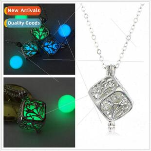 the Magi Tree Necklace Beads Dark Glow Square Skeleton