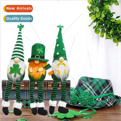 St. Patrick Day Irellong legged doll decoration arrangement