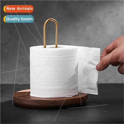 Vertical walnut paper roll holder kchen paper towel holder h