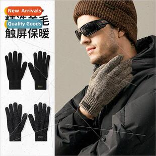wool fleece outdoor and ridi mens winter gloves Autumn knted
