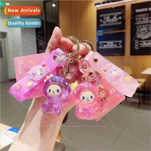 Crown monkey car key ring cute keychain creative charm doll