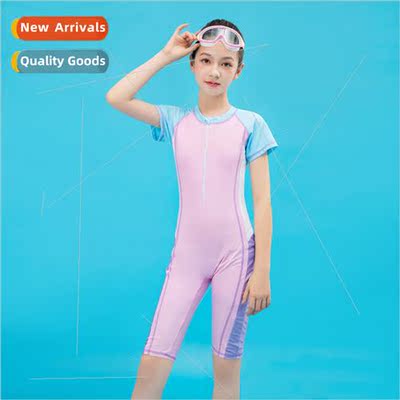 One-piece five-piece childrens swimsu female teenage student