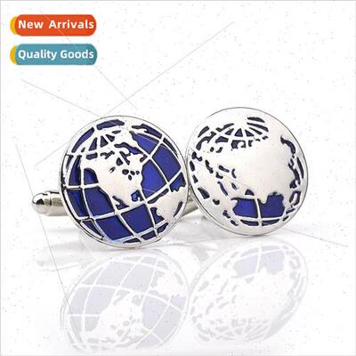 Europe Uned States fashion men French shirt earth map cuffli