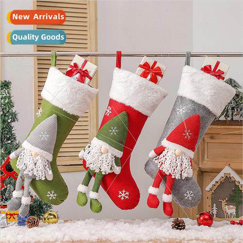 Christmas Faceless Old Man Knted Stocking Christmas Tree Han
