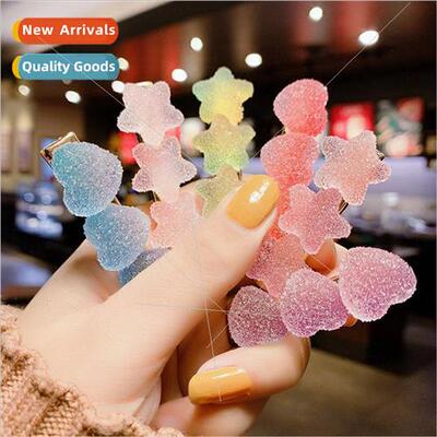 Korea Dongdaemun fudge hair clips girl gradient love stars r