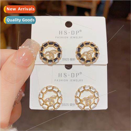 Celebry fashion retro exquise circle earrings s925 silver ne