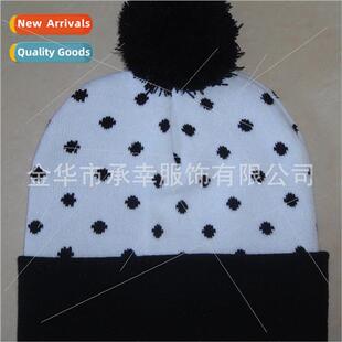 Jacquard Pom Europe American Knted Fashion Hat