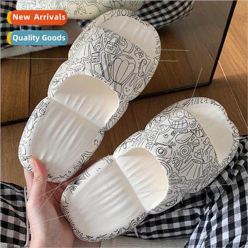 thick bottom graffi personaly art home sandals female summer