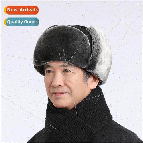 New leather Lei Feng cap windprocold northeast ear protectio