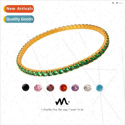 Europe new full zirconia niche tanium steel gold-plated brac