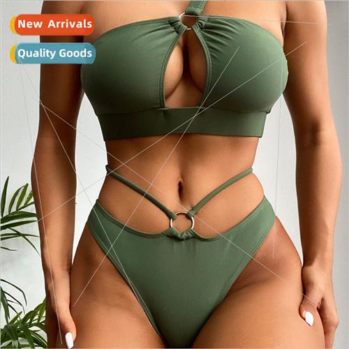 2022 Swimwear Bikini Europe Swimwear Circle One Shoulder Spl