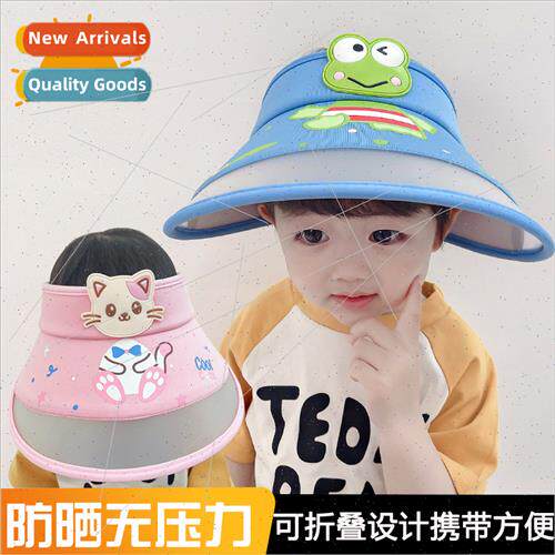 Children sun hat summer hollow top large brim sun hat can be