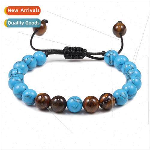 Hand-Woven Tiger Eye Beads Bracelet Creative Matching Beaded