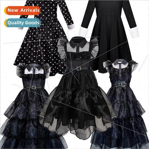 Adams American drama cos dress wednesday black princess dres